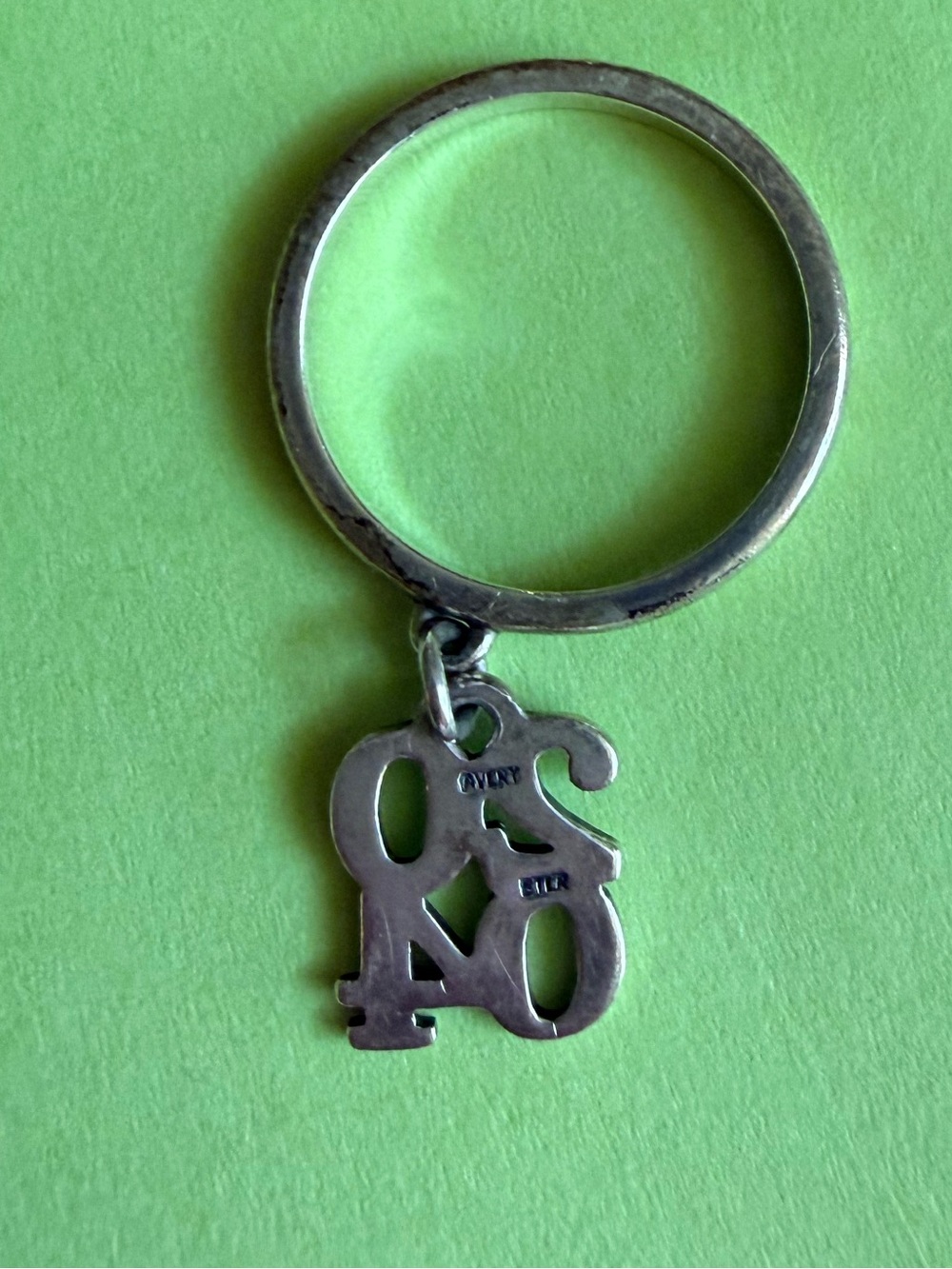 James Avery Retired Silver Stacked Dangle Ring 2004 - Picture 3 of 3